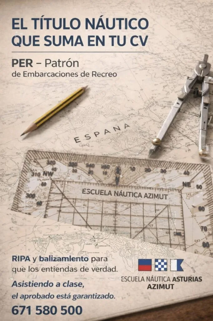 Título de patrón de embarcaciones de recreo en Asturias y Madrid
